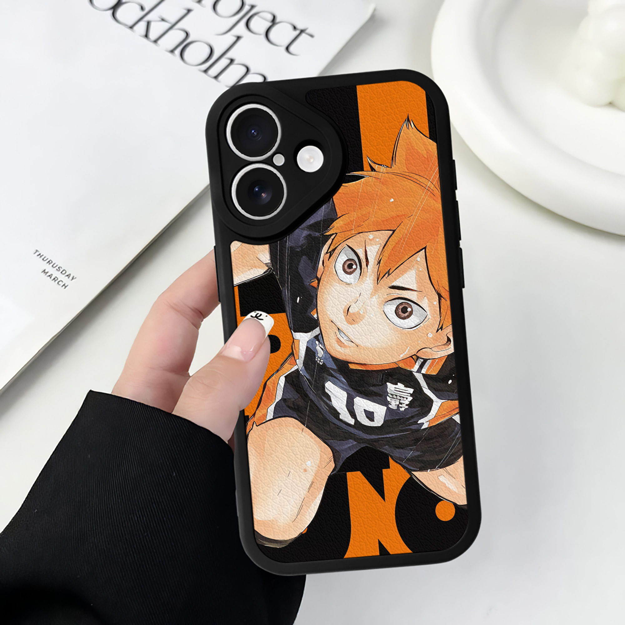 （画像用） ハイキュー!! Haikyu!! 【iPhone 16シリーズ対応】シリコンスマホケース（レザー調） 材質：シリコン